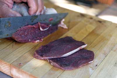 recetas caza mayor ciervo-empanado-cortar ciervo-empanado-cortar