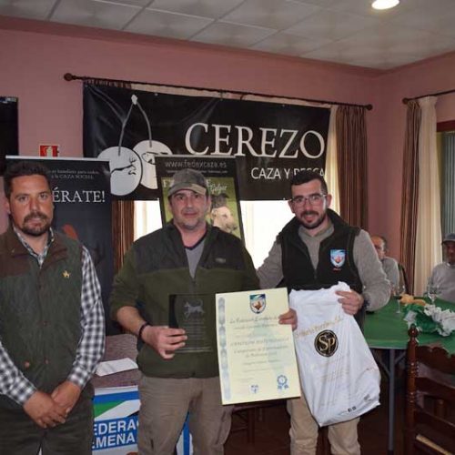 Juan Carlos Fernández ganador del Campeonato de Extremadura de Trabajo para Podenco Andaluz