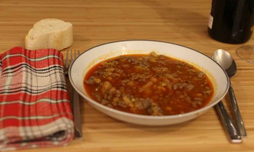 Receta de Sopa de Hígado de Corzo