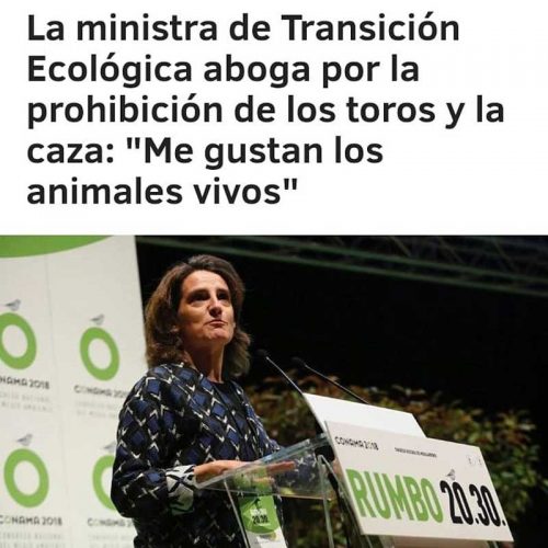 La ministra de Transición Ecológica pide la prohibición de la caza