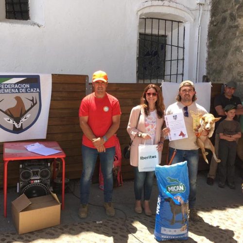 José Francisco Murillo y ‘Bruja’ ganadores del Campeonato de Extremadura de Podencos