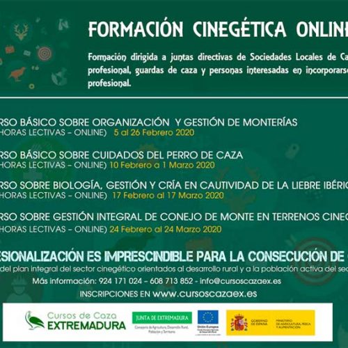 Proyecto Formación Cinegética Online, con 4 cursos GRATIS