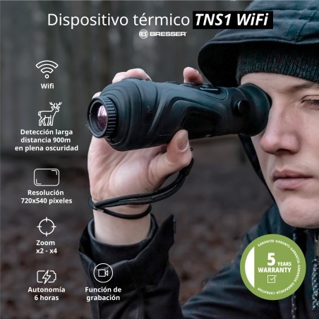 Bresser Visor Térmico TNS 1 para caza con función de grabación y