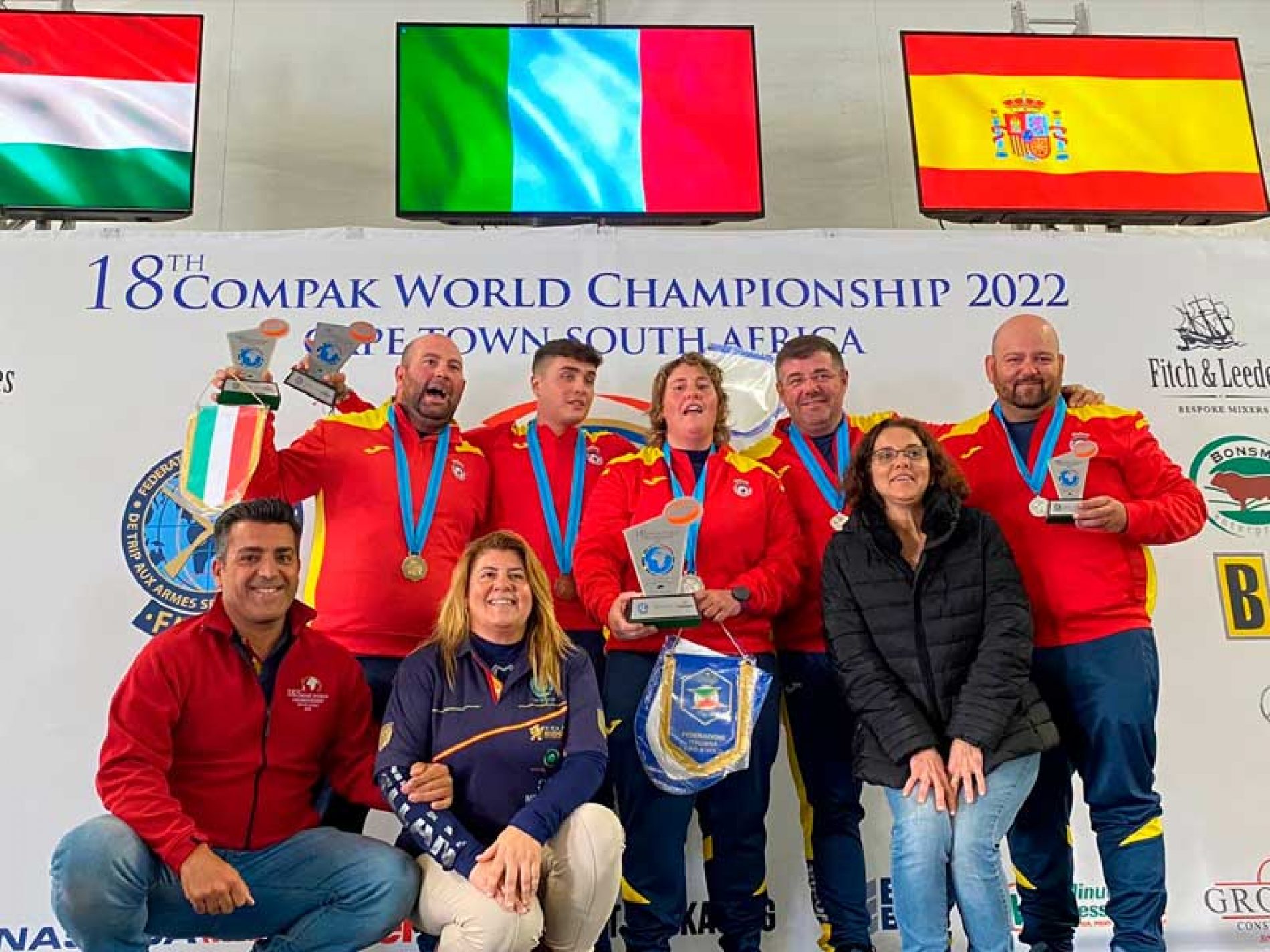 Destacada actuación del equipo español con cuatro medallas en el XVIII Mundial de Compak Sporting