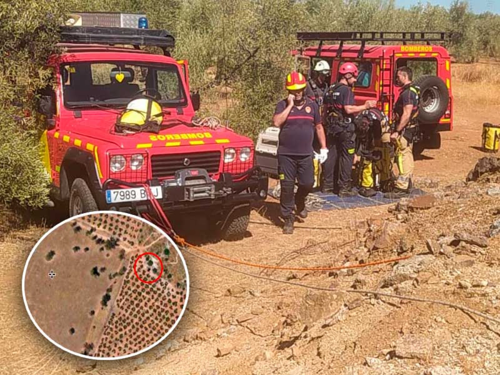Emocionante rescate en la Sociedad de Caza y Pesca de Linares