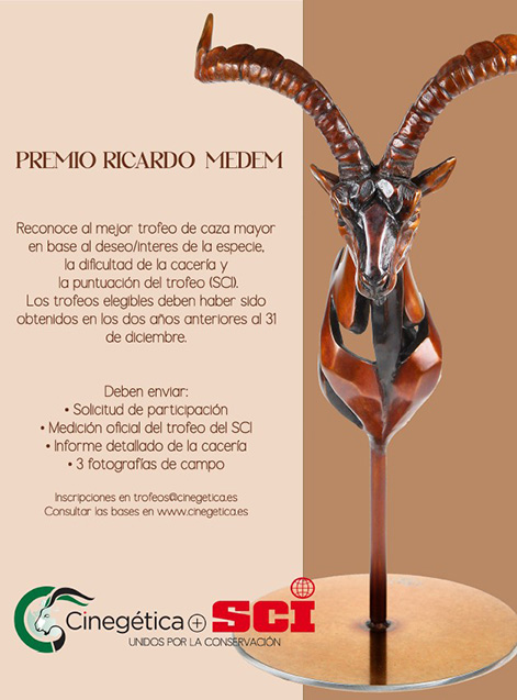 Premio Ricardo Menem en Cinegética+SCI 2026 con Trofeo caza