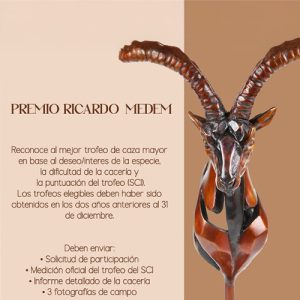 Premio Ricardo Menem en Cinegética+SCI 2026 con Trofeo caza y conservación