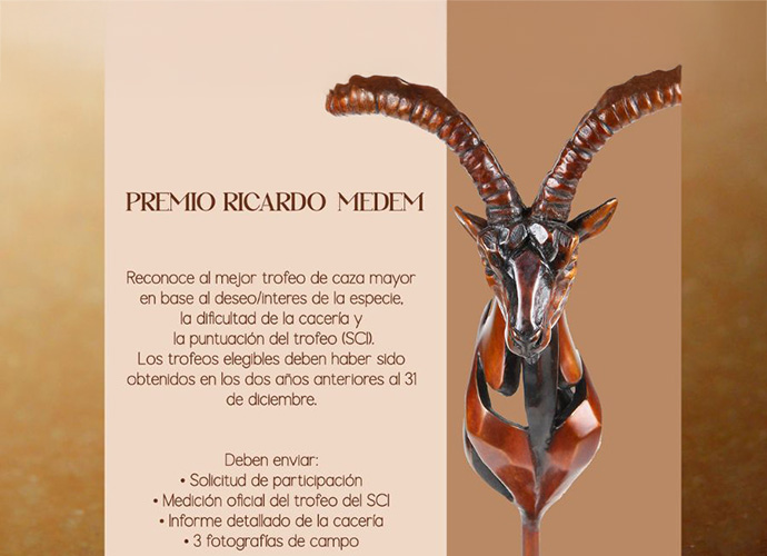 Premio Ricardo Menem en Cinegética+SCI 2026 con Trofeo caza y conservación