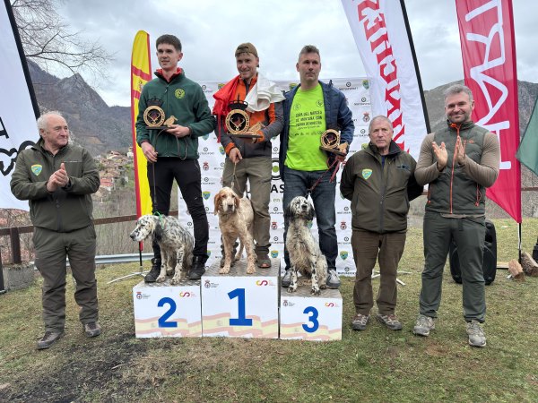 Podium hombres becadas 2026 en trofeo caza y conservación