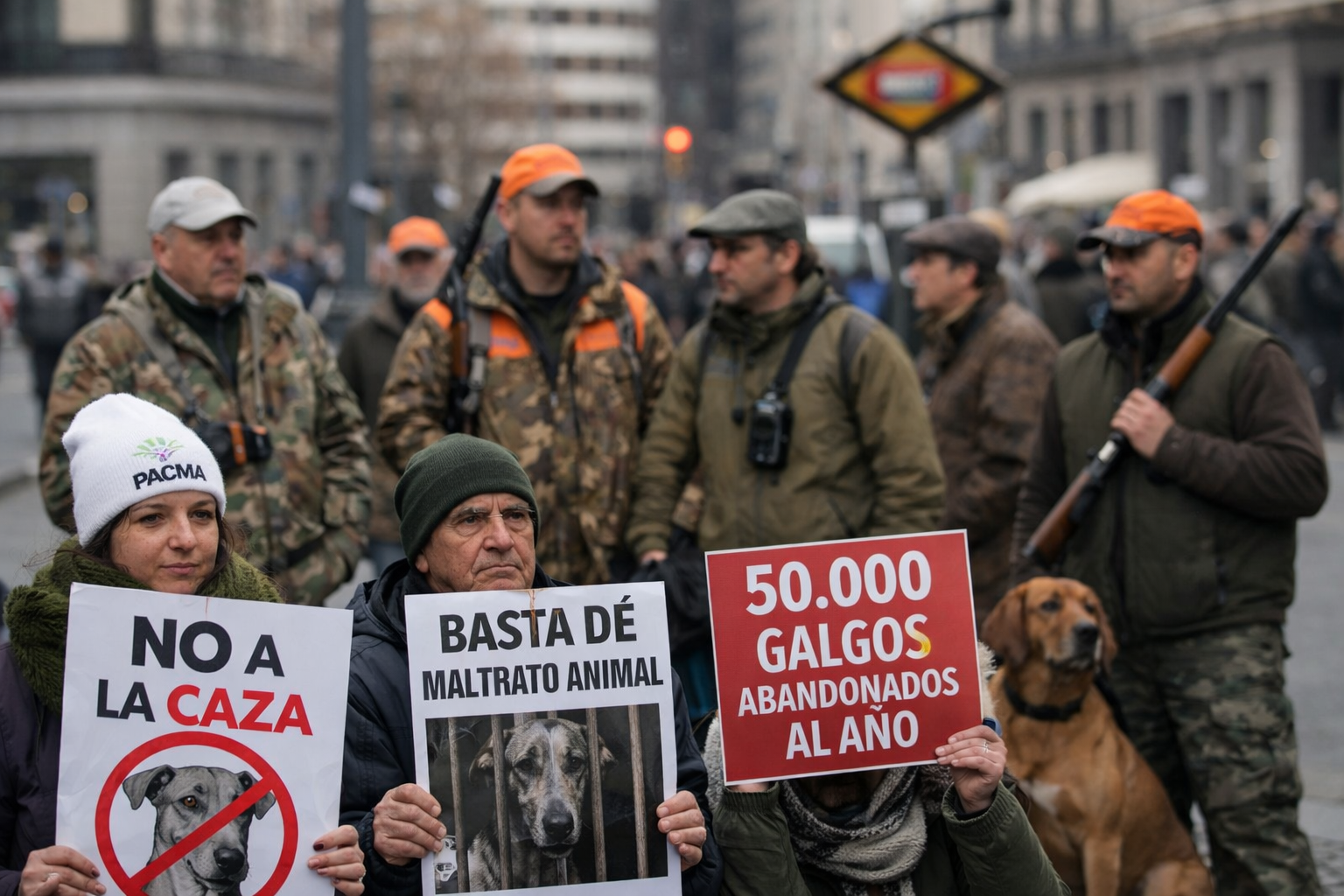 huelga contra el maltrato animal