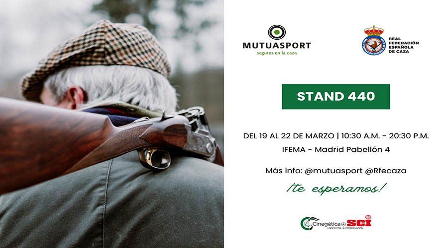 Stand de Mutuasport y la RFEC de Cinegética en Trofeo caza y conservación