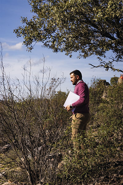 Carlos Muñoz en la finca de caza en Mada Vieja en Trofeo caza y conservacion