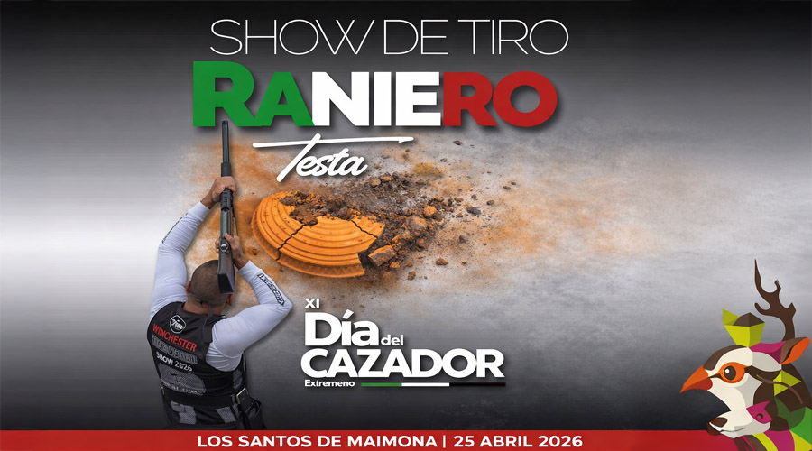 Tirador italiano Raniero Testa en XI Día del Cazador Extremeño en Trofeo caza y conservacion