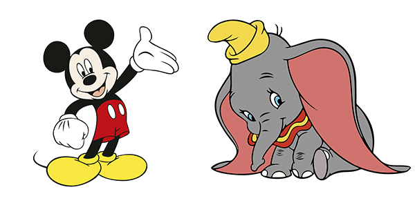  Mickey Mouse y Dumbo en Trofeo caza y conservacion