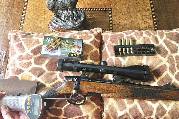 Sistema de pelo alemán de un rifle austriaco en Trofeo caza y conservacion