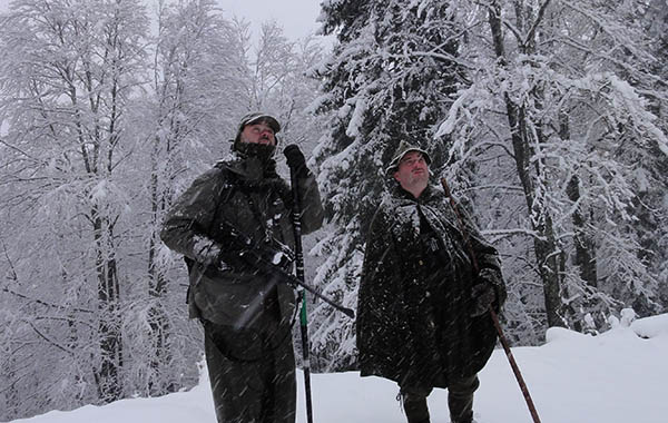 nieve en trofeo caza conservacion
