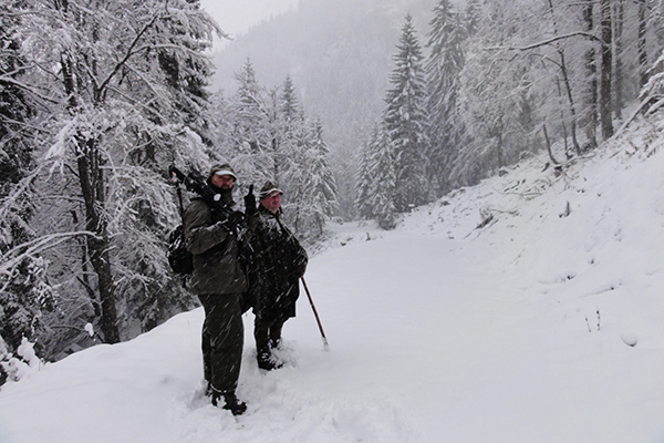 caza en la nieve en revista trofeo caza